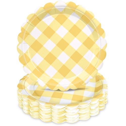Pcs yellow gingham - 7",